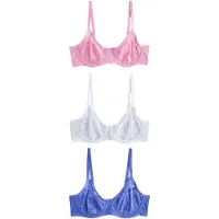 Next Sujetador azul / rosa / blanco