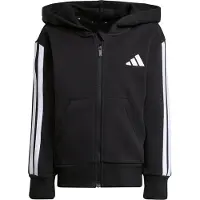 Adidas Sudadera con cremallera deportiva negro / blanco