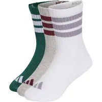 Adidas adidasPack de 3 pares de calcetines clásicos 3-Stripes con amortiguación para niños 25-27 Collegiate Green / Medium Grey Heather / White Niño