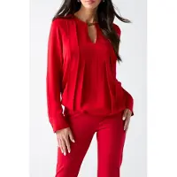 Guess Marciano GUESS Anita V Neck Ls Blou Samba Red Vibes Talla: 42 | Manga Larga Outlet | Mujer | Rojo