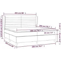 vidaXL Cama con somier y colchón de la marca , color marrón oscuro, dimensiones 200x200 cm, tapizada en tela
