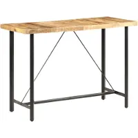 vidaXL Mesa alta de 150x70x107 cm, hecha de madera de mango rústica