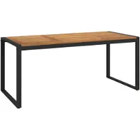 vidaXL Mesa de jardín con estructura en forma de U, de 180x90x75 cm, fabricada en madera maciza de acacia