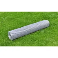 vidaXL Valla de alambre galvanizado, acero, 25 x 1 metro, color plateado
