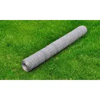 vidaXL Valla de alambre galvanizado, acero, 25 x 0,75 m, color plateado