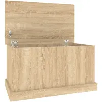 vidaXL Caja de almacenamiento en estilo Sonoma, roble, 70 x 40 x 38 cm, material de madera