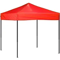 vidaXL Tienda de campaña plegable para fiestas, color rojo, 2x2 metros