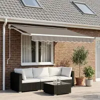 Prolenta Maison Exclusive: Volante de repuesto para toldo, color gris claro, fabricado en poliéster, para toldos de 3 metros