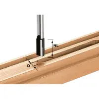 Festool Fresa de ranurar HW S8 D15/20 15 x 20 x 60 x 8 mm ( 490965 ) para fresadora OF 900, OF 1000, OF 1010, OF 1010 R, OF 1400, OF 2000, OF 2200