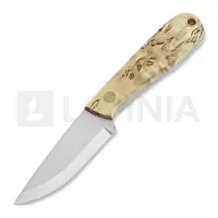 Brisa Cuchillo de cuello Necker 70 Scandi, curly birch, leather
