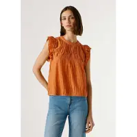 Pepe Jeans para mujer. PL3051379 Blusa Dakota naranja (M), Casual, Algodón, Manga corta, outlet 2026.