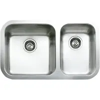 Teka BE 2C 785, Fregadero de encimera, Rectangular, Acero inoxidable, Acero inoxidable, 2 cubetas, Cuadrado