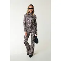 Colourful Rebel Leopard Peached Extra Flare Pants Brown Talla: M | Pantalones Outlet | Mujer | Marrón