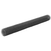 vidaXL Valla de alambre de acero con revestimiento de PVC, 10 x 1,5 metros, color gris