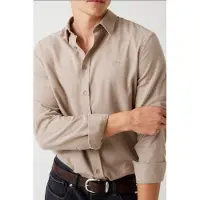 Guess Marciano GUESS Ls Flannel Twill Shi English Brown Heathe Talla: XL | Manga Larga Outlet | Hombre | Marrón
