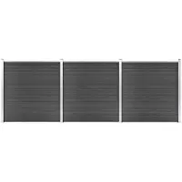 vidaXL , Juego de paneles para valla, material WPC, 526 x 186 cm, color