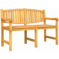 vidaXL Banco de jardín, 149,5 x 60 x 90 cm, madera maciza de teca