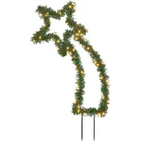 vidaXL Estrella fugaz con estacas para jardín y 115 LEDs, 89 cm
