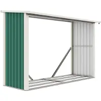 G21 Refugio para leña WOH 335 - 242 x 89 cm, color verde. Código: -63900502