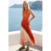 Desigual , Vestido Sin Mangas Knit, Mujer, Viscosa, Naranja, M
