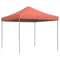 vidaXL Tienda de campaña plegable tipo pop-up, color terracota, 292x292x315 cm