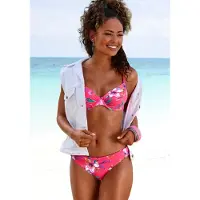 LASCANA Top de bikini mezcla de colores / rosa