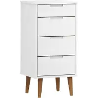 vidaXL Armario con cajones MOLDE, blanco, 40x35x82 cm, madera maciza de pino