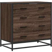 vidaXL Armario con cajones, color marrón, aspecto de roble, 70x41x70 cm, fabricado en material de madera