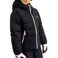 Roxy - Chaquetas de esquí niños - Snowyhill Puffy Girl Jacket True Black - Talla 10 años - Negro