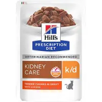 Hill's Pet Nutrition Prescription Diet k/d Kidney Care - Comida Húmeda Sobres - Salmón - 48 x 85 g