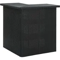vidaXL Juego de 4 piezas para jardín, con cojines, de ratán sintético, color negro