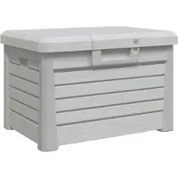 vidaXL Caja para cojines de exterior, color gris, 73x50,5x46,5 cm, fabricada en polipropileno