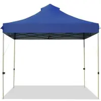 Costway , toldo pop-up de 3 metros x 3 metros, fácil de montar, ideal para fiestas, toldo portátil para eventos comerciales con bolsa de transporte con ruedas, 3 alturas ajustables, color azul
