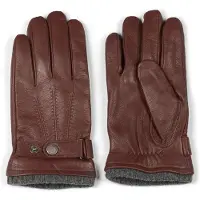 Howard London Guantes con dedos 'Leather Gloves Bruno Brown' marrón