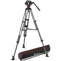 Manfrotto Cabeza De Bola Con Trípode De Carbono Doble Y Estabilizador Central 504x
