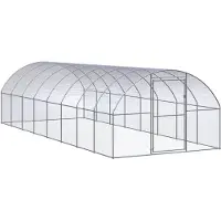 vidaXL - Gallinero para exteriores, 3x8x2 metros, acero galvanizado