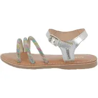 Les tropéziennes Sandalias 'Ledersandalen für Kinder von Belarbi Bibigirl' amarillo / rosa / plata