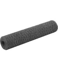 vidaXL Valla de alambre de acero con revestimiento de PVC, 25 x 0,75 m, color gris