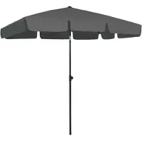 vidaXL Parasol de playa, color antracita, 200x125 cm