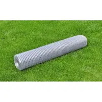 vidaXL Valla de alambre para gallinas, acero galvanizado, 10 x 1 metro, color plateado