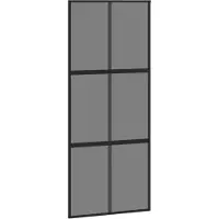 vidaXL Puerta corredera, color , 90x205 cm, vidrio templado y aluminio