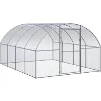 vidaXL - Gallinero para exteriores, 3x4x2 metros, acero galvanizado