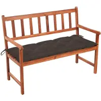 vidaXL Banco de jardín con cojín, 120 cm, madera maciza de acacia