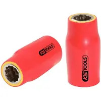 Ks Tools 117.1354, Llave de vaso, 1/2", sistema imperial, 1 boca, 15/32", 2,6 cm