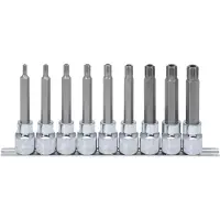 Ks Tools CHROMEplus, Juego de enchufes, 1/2", métricos, 1 pieza/pieza, M10, M12, M14, M5, M6, M7, M8, M9, acero cromo vanadio