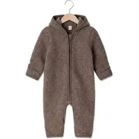 Huttelihut - Baby's Pram Suit Wool Fleece - Mono size 62, marrón