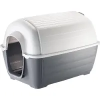 Ferplast , refugio para perros para exteriores, modelo Kenny 01, resistente a los rayos UV, 50 x 78 x 50 cm (alto)