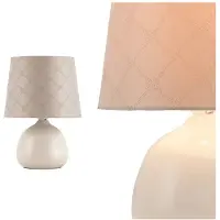 Rabalux Ellie, color beige, cerámica, textil, ideal para dormitorio o salón, IP20, casquillo E14, 1 bombilla