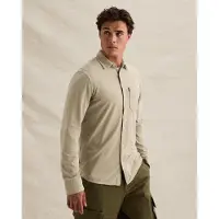 PME Legend Camisa 'Shirt with garment-dye wash and chest pocket' beige