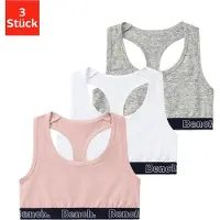Bench Camiseta térmica gris claro / rosa / blanco